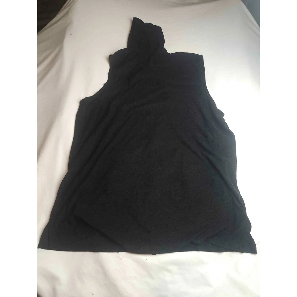 Catalina Sleeveless Hoodie Zip Up Vest Womens Size 2X Black Fleece Athleisure